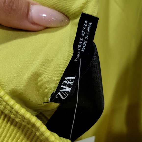 Zara Lime Green 1-piece Swimsuit - Size S - Picture 6 of 6